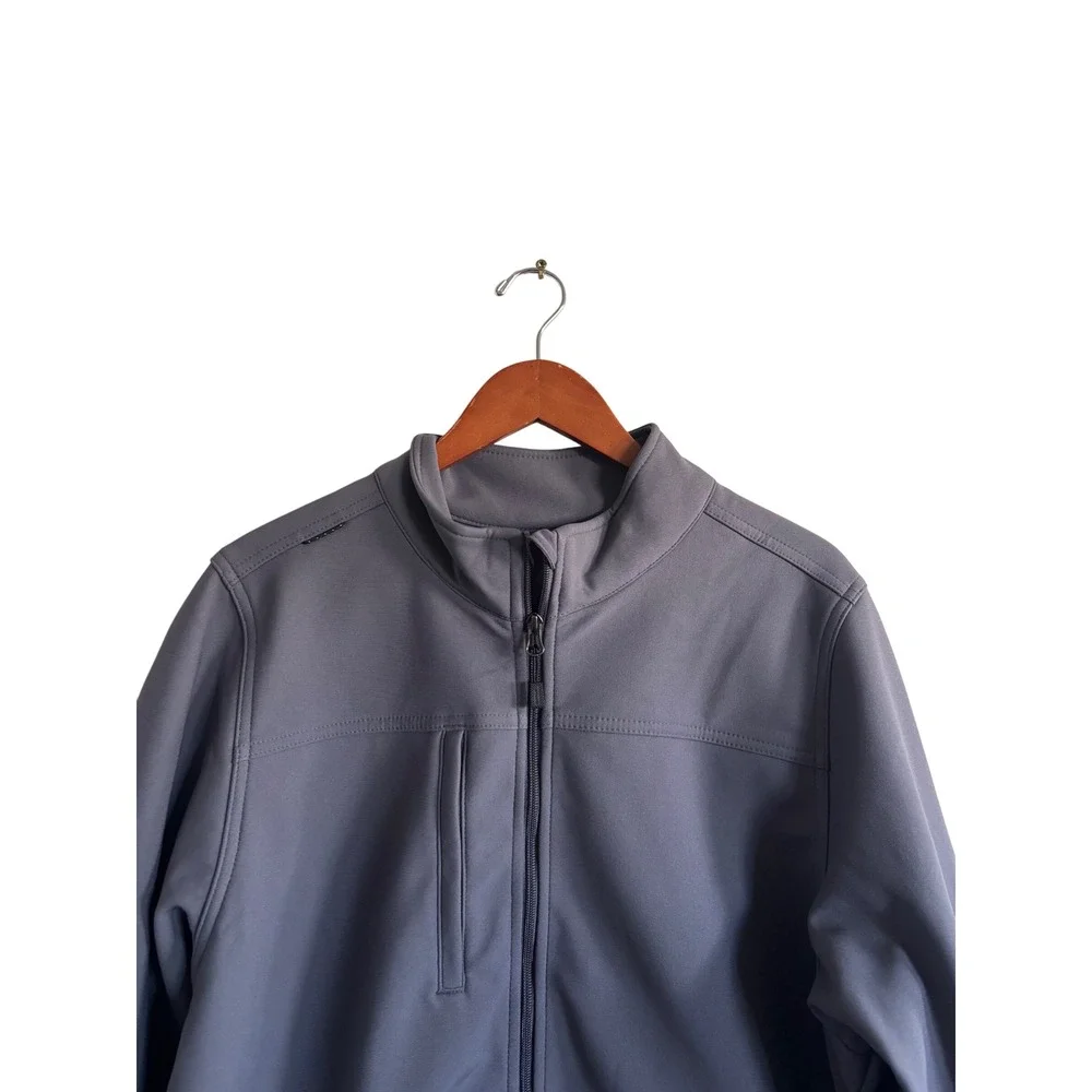 Carhartt Mens Gray Modern‎ Fit Soft Shell Full Zip Jacket 2XL
